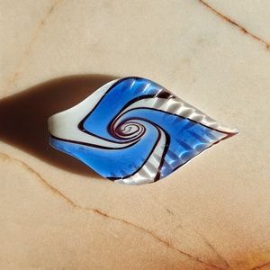 Hand blown swirled glass pendant